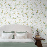 NW50403 floral peel and stick wallpaper bedroom from NextWall