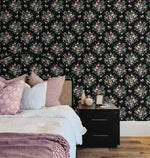NW50500 floral peel and stick wallpaper bedroom from NextWall