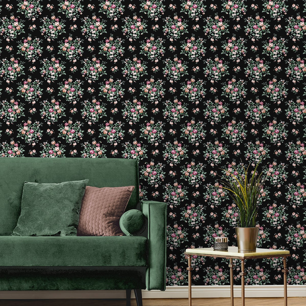 
                  
                    NW50500 floral peel and stick wallpaper living room from NextWall
                  
                