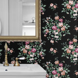 NW50500 floral peel and stick wallpaper bathroom from NextWall