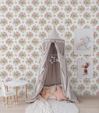 NW50501 floral peel and stick wallpaper nursery from NextWall