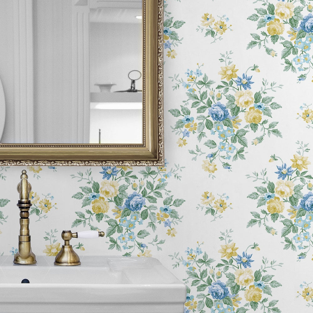 
                  
                    NW50502 floral peel and stick wallpaper bathroom from NextWall
                  
                
