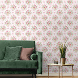 NW50511 floral peel and stick wallpaper living room from NextWall