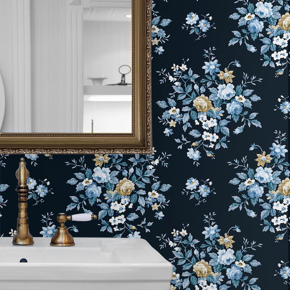 
                  
                    NW50512 floral peel and stick wallpaper bathroom from NextWall
                  
                