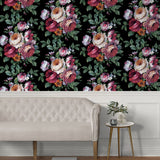 NW50600 floral peel and stick wallpaper entryway from NextWall