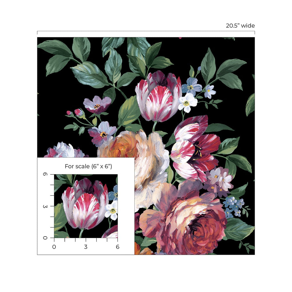 
                  
                    NW50600 floral peel and stick wallpaper scale from NextWall
                  
                