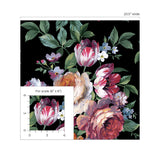 NW50600 floral peel and stick wallpaper scale from NextWall