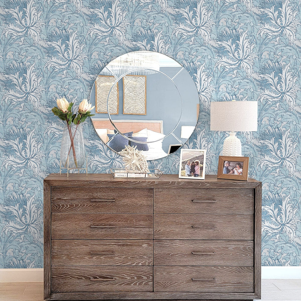 
                  
                    NW50702 vintage floral peel and stick wallpaper entryway from NextWall
                  
                