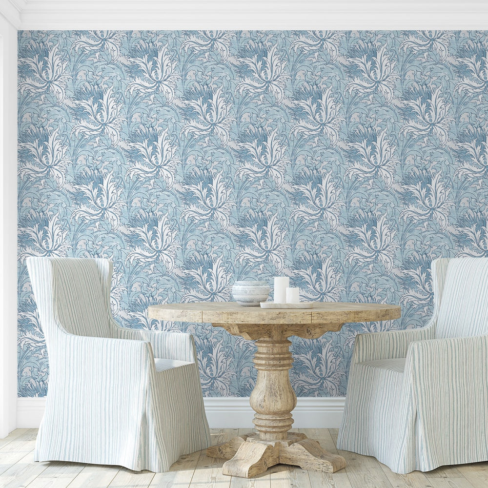 
                  
                    NW50702 vintage floral peel and stick wallpaper dining room from NextWall
                  
                