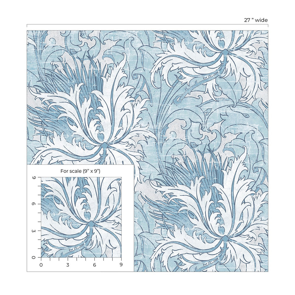 
                  
                    NW50702 vintage floral peel and stick wallpaper scale from NextWall
                  
                