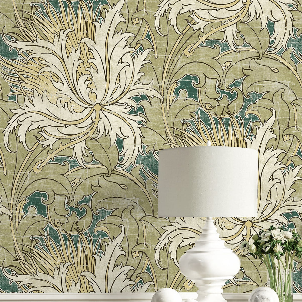 
                  
                    NW50704 vintage floral peel and stick wallpaper decor from NextWall
                  
                