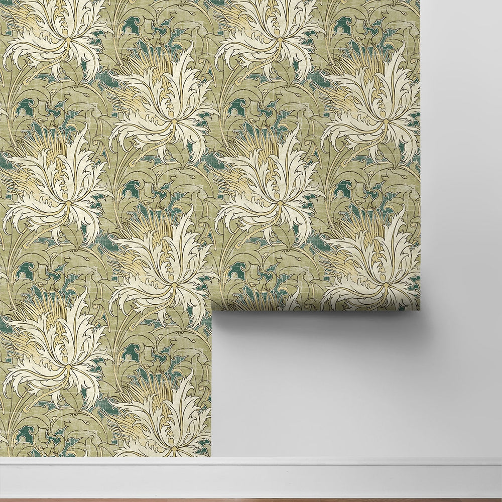 
                  
                    NW50704 vintage floral peel and stick wallpaper roll from NextWall
                  
                