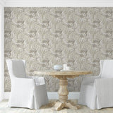 NW50708 vintage floral peel and stick wallpaper dining room from NextWall