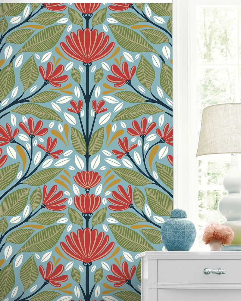 NW50802 floral peel and stick wallpaper decor from NextWall