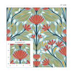 NW50802 floral peel and stick wallpaper scale from NextWall