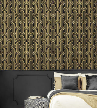 NW50900 deco geometric bedroom peel and stick wallpaper