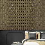 NW50900 deco geometric bedroom peel and stick wallpaper