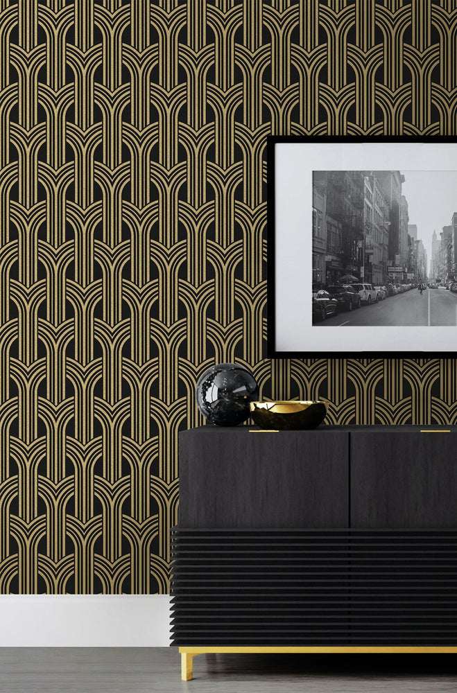 NW50900 deco geometric decor peel and stick wallpaper
