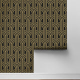 NW50900 deco geometric peel and stick wallpaper roll