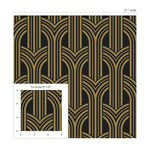 NW50900 deco geometric peel and stick wallpaper scale