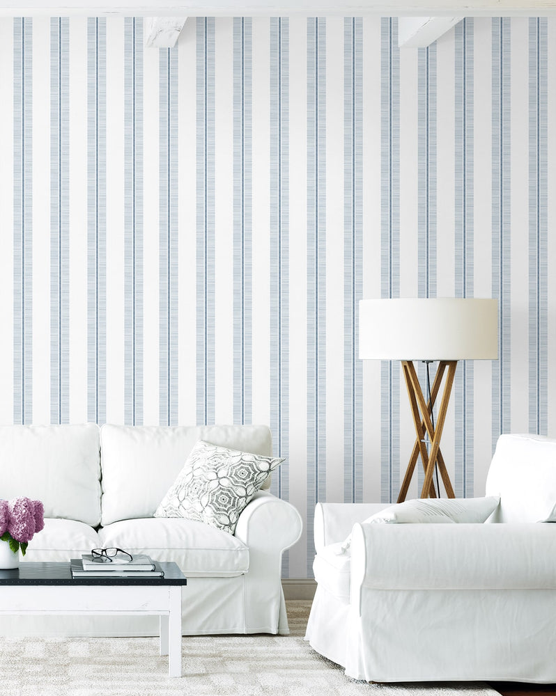 NW51002 striped peel and stick wallpaper living room from NextWall
