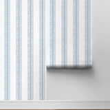 NW51002 striped peel and stick wallpaper roll from NextWall