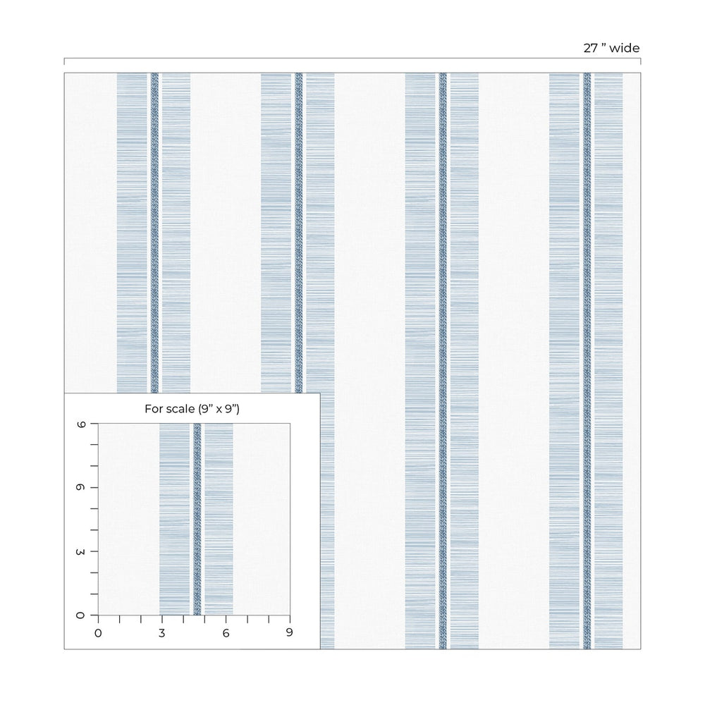 NW51002 striped peel and stick wallpaper scale from NextWall