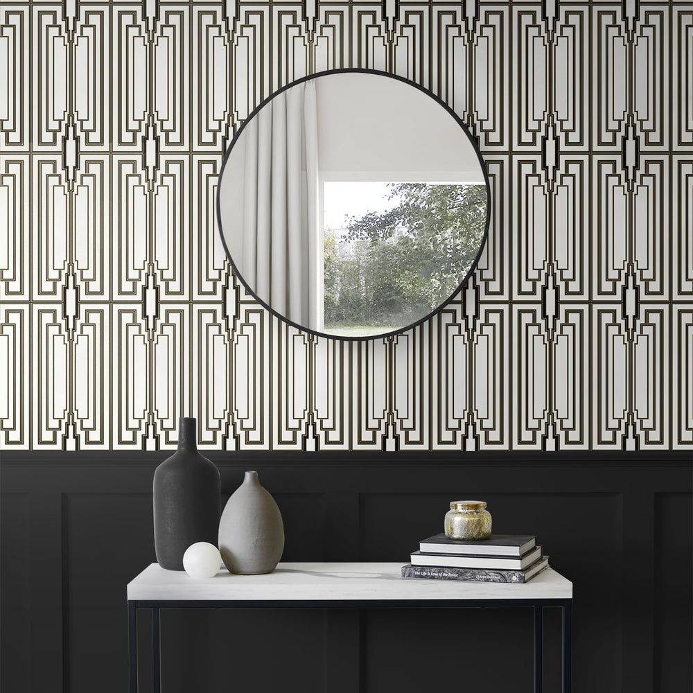 
                  
                    NW51100 geometric peel and stick wallpaper entryway from NextWall
                  
                