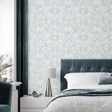 NW51202 chinoiserie peel and stick wallpaper bedroom from NextWall