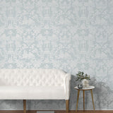 NW51202 chinoiserie peel and stick wallpaper entryway from NextWall