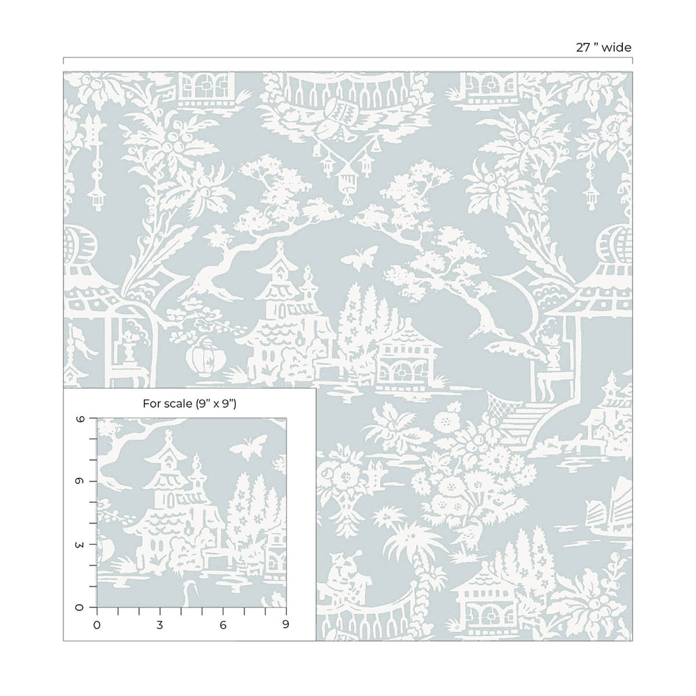 
                  
                    NW51202 chinoiserie peel and stick wallpaper scale from NextWall
                  
                