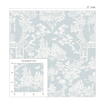 NW51202 chinoiserie peel and stick wallpaper scale from NextWall