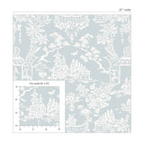 NW51202 chinoiserie peel and stick wallpaper scale from NextWall