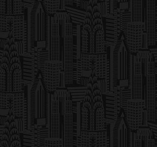 City Skyline Geometric Premium Screen Printed Peel and Stick Removable Wallpaper