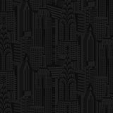 City Skyline Geometric Premium Screen Printed Peel and Stick Removable Wallpaper