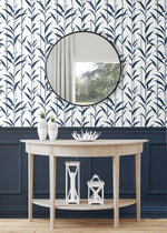 NW51402 bamboo leaf peel and stick wallpaper entryway from NextWall