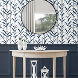 NW51402 bamboo leaf peel and stick wallpaper entryway from NextWall