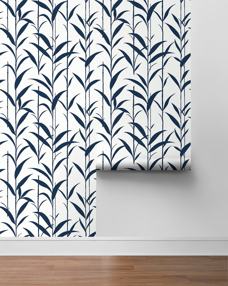 NW51402 bamboo leaf peel and stick wallpaper roll from NextWall