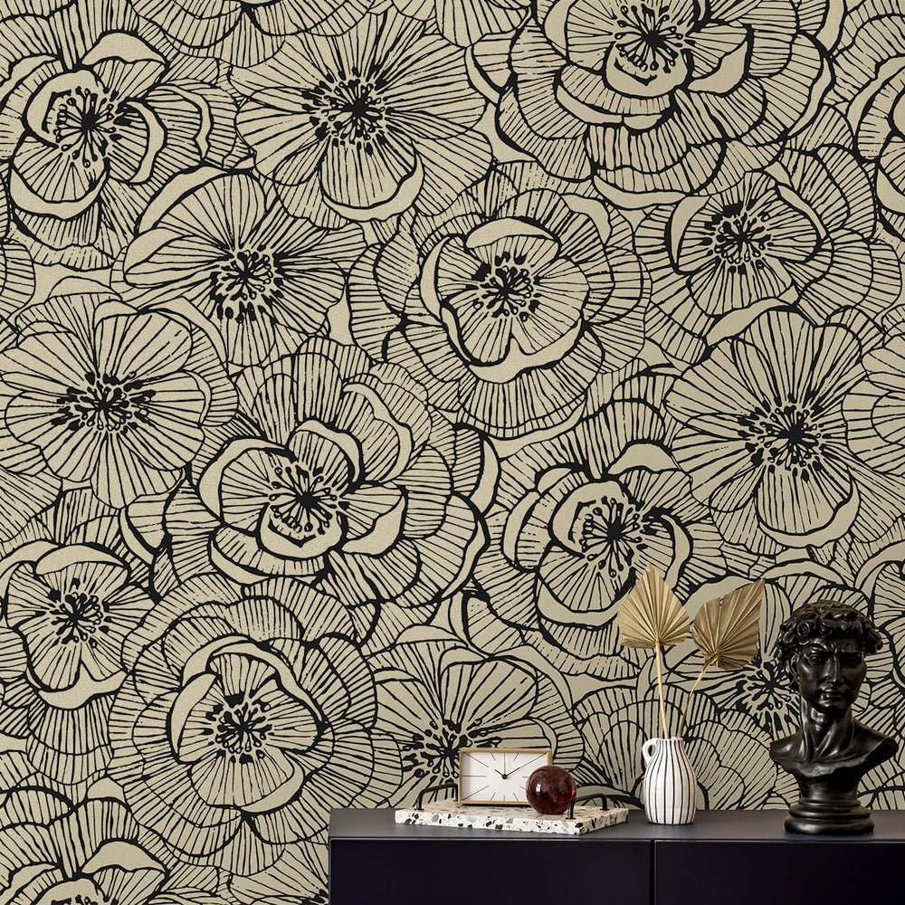 NW51505 floral peel and stick wallpaper decor from NextWall
