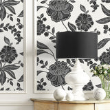 NW51600 jacobean floral peel and stick wallpaper decor from NextWall