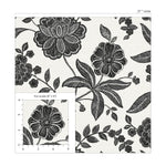 NW51600 jacobean floral peel and stick wallpaper scale from NextWall