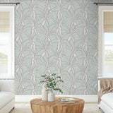 NW51702 plant peel and stick wallpaper living room from NextWall