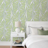 NW51704 plant peel and stick wallpaper bedroom from NextWall