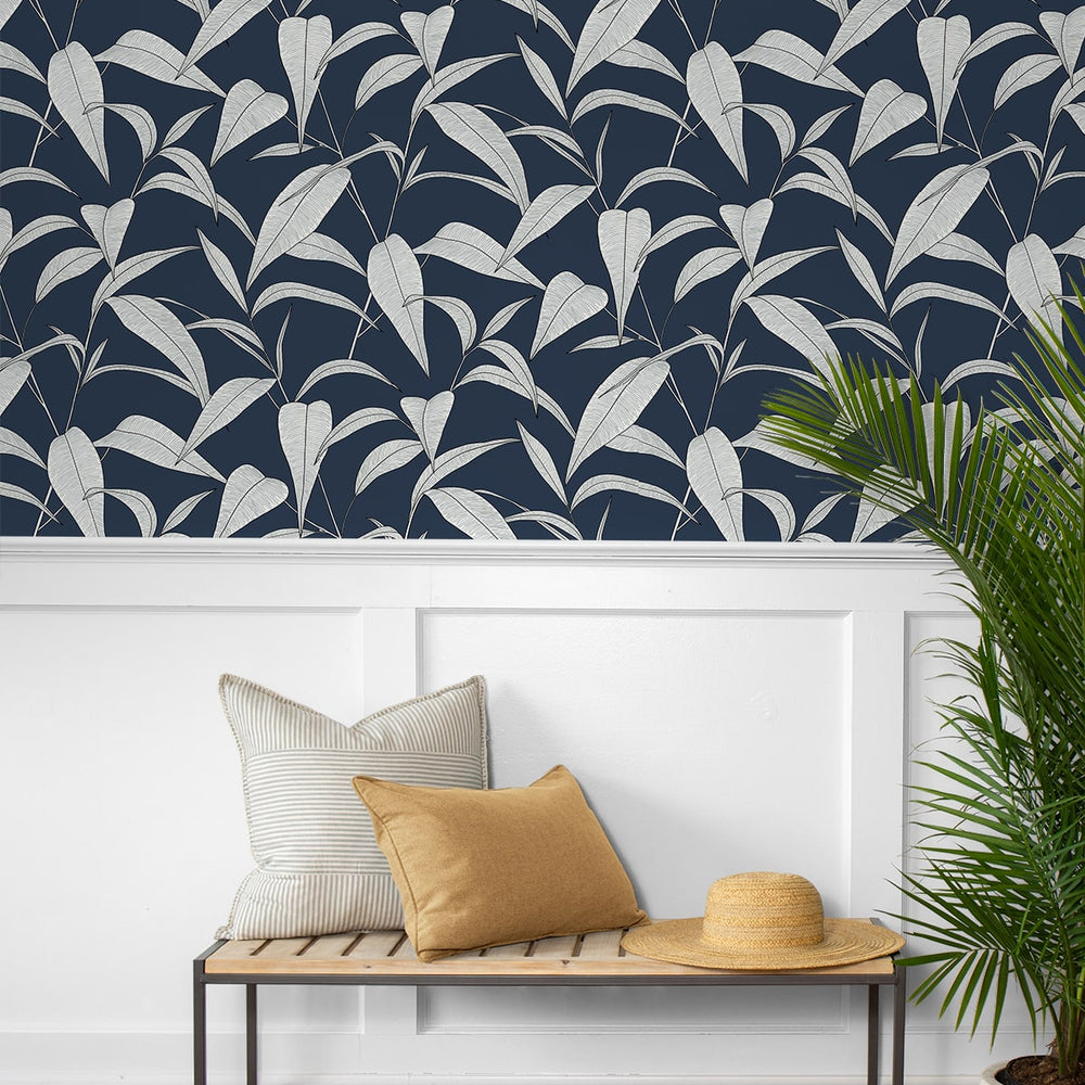 
                  
                    NW51802 leaf peel and stick wallpaper entryway from NextWall
                  
                