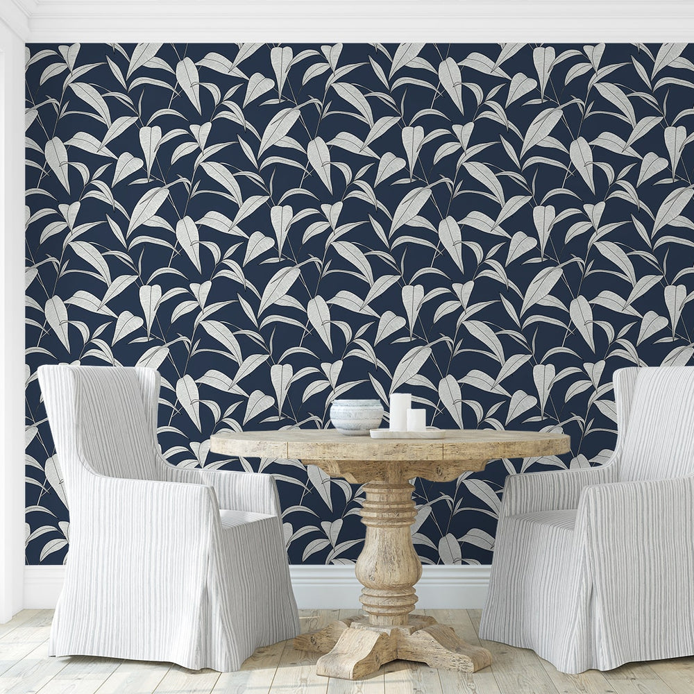 
                  
                    NW51802 leaf peel and stick wallpaper dining room from NextWall
                  
                