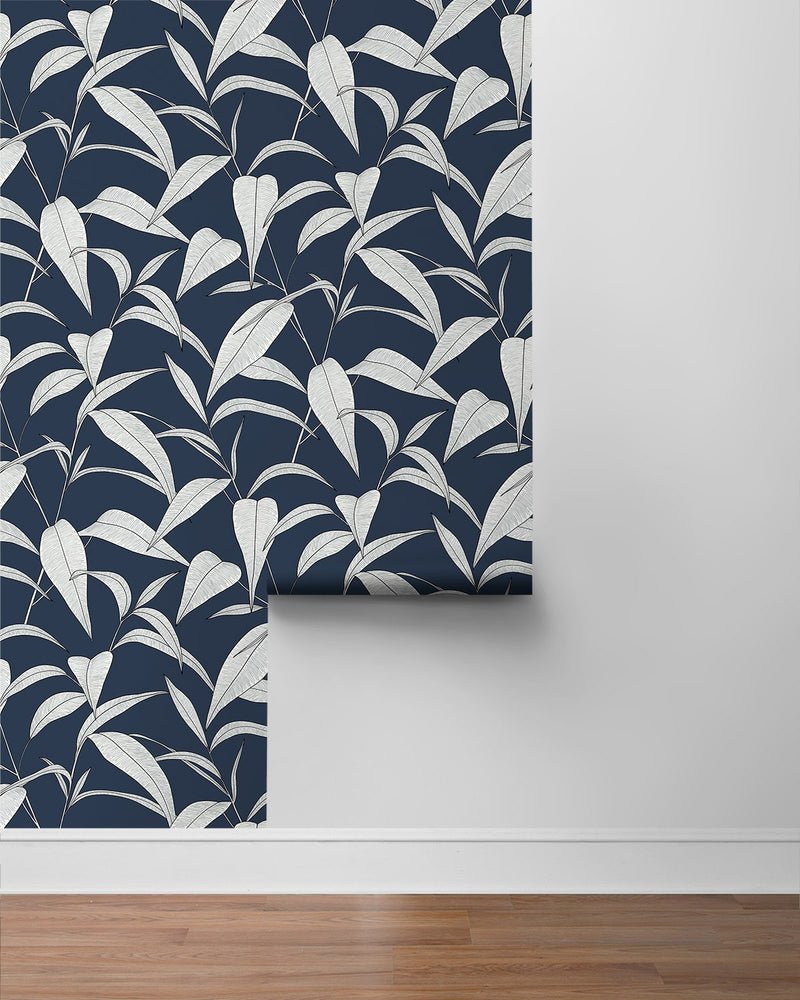 NW51802 leaf peel and stick wallpaper roll from NextWall