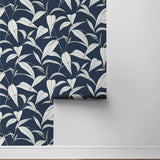 NW51802 leaf peel and stick wallpaper roll from NextWall