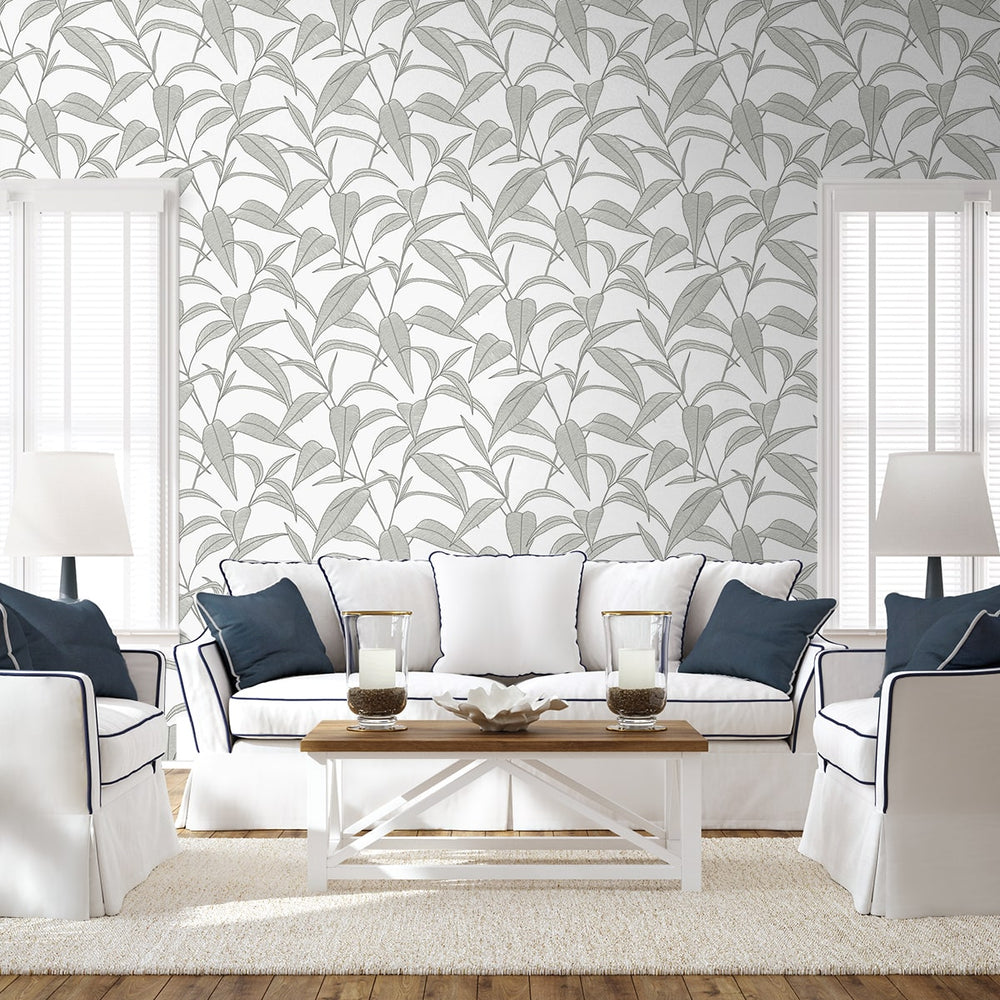 
                  
                    NW51808 leaf peel and stick wallpaper living room from NextWall
                  
                