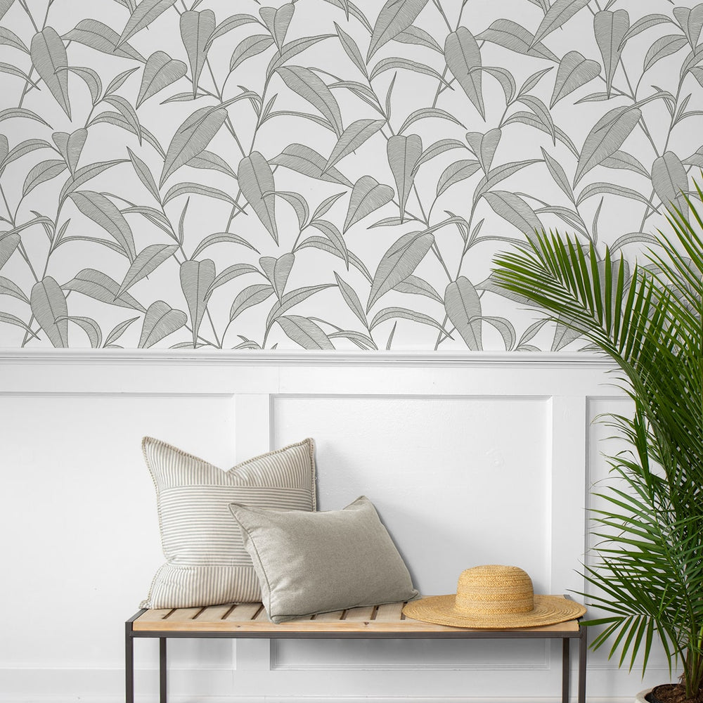 
                  
                    NW51808 leaf peel and stick wallpaper entryway from NextWall
                  
                