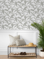 NW51808 leaf peel and stick wallpaper entryway from NextWall